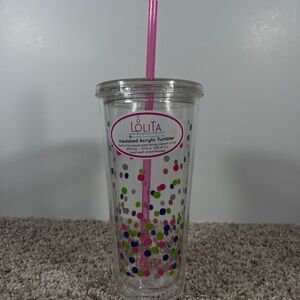 Lolita Insulated Acrylic Tumbler with straw